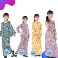 Baju Kurung Budak Perempuan 100% Cotton Baju Raya 2024 Baju Kurung Kanak-kanak Tradisional