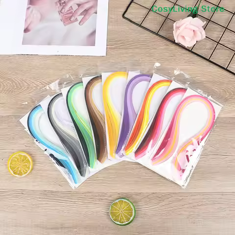 [CL]100Pcs/set Paper Quilling Strips Set 3mm 39cm Paper For Craft DIY Quilling Tool[CL]