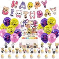 clu BTS BT21 Theme kids birthday party decorations banner cake topper balloon set supplies ulc