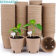 BERNARDO 50pcs Biodegradable Plant Paper Pot, 8CM Round Plant Starter Pot, Seedlings Plant Pot Eco-Friendly Disposable Pulp Peat Pot Vegetables