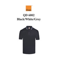 Oren Sport QD6002 Black NTMY.os Quick Dry Polo Microfiber Cool Fit Collared Tee Dri Fit