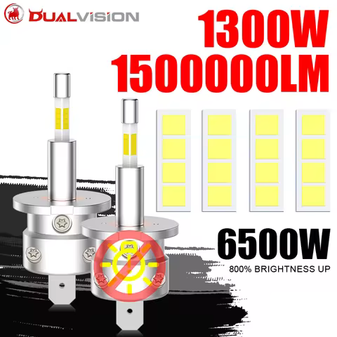 360 H1 H3 LED Canbus 1300W Power 3D CSP Chips 6500K H7 H4 H11 H8 H9 9005 HB3 9006 HB4 9012 1:1 Mini 