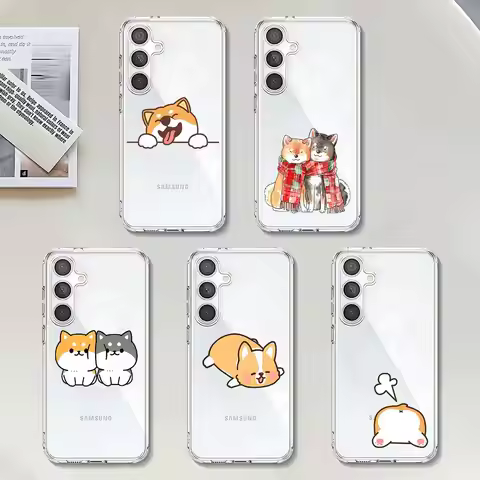S-Shiba I-Inu Phone Case For Samsung Galaxy Transparent Cover A52 A12 A51 S21 Edge S22ULTRA S23 S24 