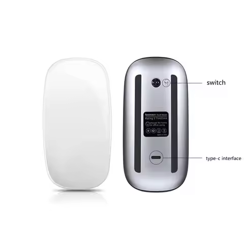 BLACK/WHITE Bluetooth 5.0 Wireless Mouse Silent Multi Arc Touch Mice Ultra-Thin Magic Mouse For Lapt