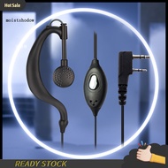 mw Radio Earpiece with Mic Clip Design High Sensitivity Good Sound Quality Over-the-ear Smooth Commu