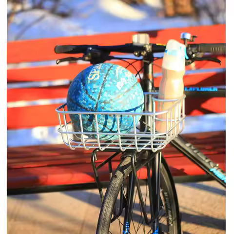 Aluminum Alloy Bicycle Basket with Cup Holder 25x35x13cm Universal for Road Bike & Mountain Bike