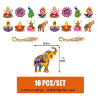 16 pcs Diwali Hanging Pendants 2023 Party Decoration Deepavali Festival Decoration Gift