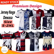 KOLEKSI SEMPUNRA Baju T-Shirt NAGA Lelaki Dewasa Jersey Dragon Lengan Pendek Jersi Naga S - 2XL
