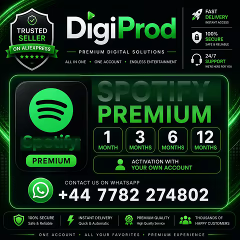 Spotify Premium 1 Year | Premium Music Experience | Quick Digital Activation