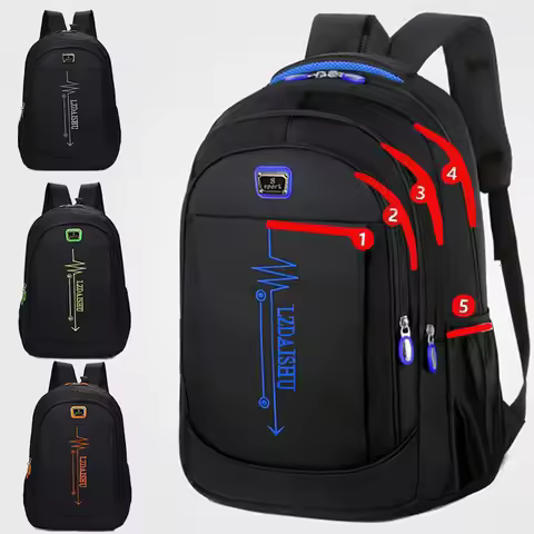 Men's double-shoulder bag, business computer bag, large capacity travel bag