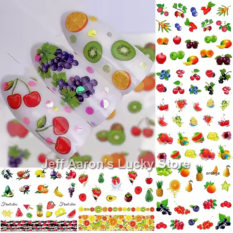 12 Sheets Beauty Water Transfer Nail Sticker Decals Manicure Nails Sticker Art Decorations Supplies 