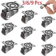 0.5 Inch Small Caster Wheels, 360 Degree Swivel Casters Set, Caster Wheels With Base Ball Bearing Fo