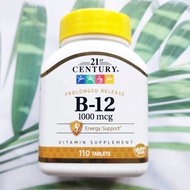 Vitamin B-12 Prolonged Release 1000 mcg 110 Tablets (21st Century) B-12