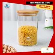[HAJ] One Two Cups Glass Food Storage Jar 900 ML - GH1270 Transparent