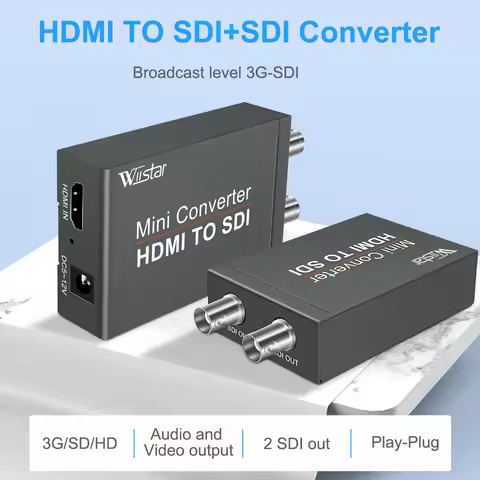 1080P HDMI to SDI Adapter Converter 2 SDI Video Audio HD-SDI/3G-SDI Adapter BNC Converter for SDI Mo