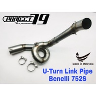 Project79 Benelli 752S Exhaust Ekzos Long Slip on Tabung Muffler Stainless Steel 752 S Motor Accesso