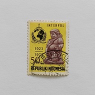 Perangko Kuno INTERPOL 1923 - 1973 Senilai 50,- Republik Indonesia