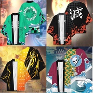 【CustomFashion】Demon Slayer Kimono Kamado Tanjirou Zenitsu Cosplay Costume Haori Tomioka Giyuu Cloak