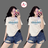 Áo Thun Thái Nữ Dáng Vừa Cotton 100% Mềm Mịn Mát (Mã A62 Pretty Good) Từ 40 Đến 60kg Phong Cách Cá T