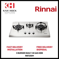 RINNAI RB-723SM 3 BURNER BUILT-IN HOB STAINLESS STEEL - 1 YEAR LOCAL WARRANTY