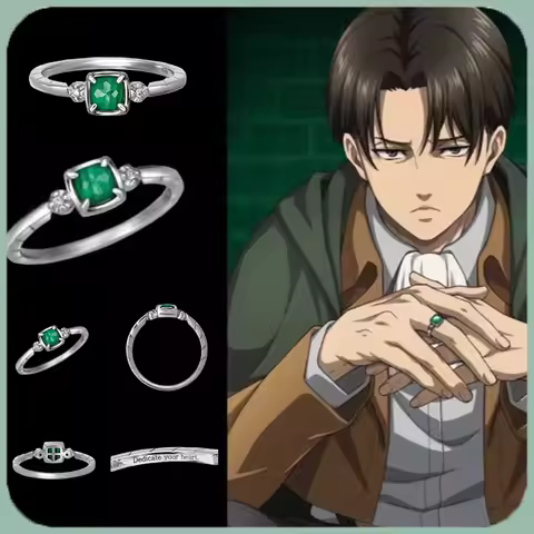 Anime Attackk on titann Levi Ackerman Same Type Rings Tonjin Roleplay Cosplay Props Costume Levi Acc