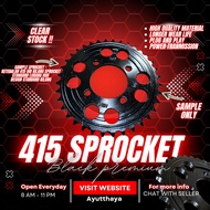 415 Y15 Y15ZR FZ150 FZ150I Y16ZR REAR SPROCKET HTM CLEAR STOCK BLACK SPROCKET Y15 YTZ5 RCB NGK DID R