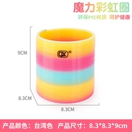 Cincin Pelangi Ajaib Mainan Pendidikan Plastik Spring Popular di Gerai Jalanan Mainan Cincin Ajaib P