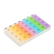 Weekly Pill Box 7 Days 4 Times 28 Compartments Color