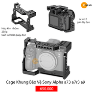 Khung Cage cho máy ảnh Sony Alpha A7III-a73-a7r3 hàng chuẩn xịn