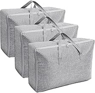 AiQInu Pack of 3 Large Storage Bags, 105 L + 84 L + 70 L, Foldable Underbed Storage Box with Handle,