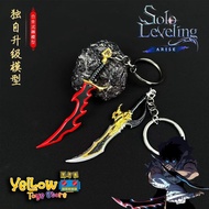 Miniature Sword Dagger Solo Leveling Sung Jin Woo Keychain Zinc Alloy Iron Metal Alloy ZONIME