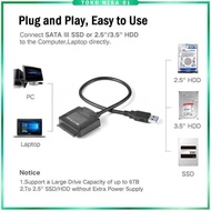 USB 3.0 to SATA Adapter Cable for 3.5 2.5 Inch HDD SSD 40cm - ZD0004