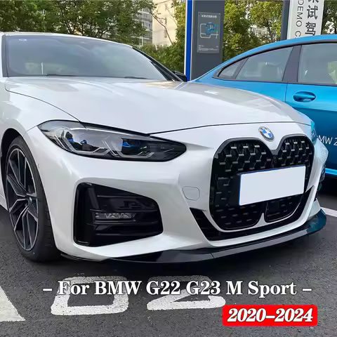 MP Style Car Front Bumper Splitter Lip Diffuser For BMW 4 Series G22 G23 420d 420i 430i 430d M440i M