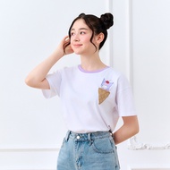 CACO-CACO Fun Pocket Contrast Color T ‧ Parent-Child Style-Female [L2SA055]