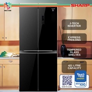 Sharp SJF489GK Multi Door Refrigerator 421 Litre Capacity J-Tech Inverter SJF489GK Peti Ais