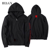 IELGY เสื้อแจ็คเก็ต BTS มีฮู้ดเสื้อสเวตเตอร์สำหรับคอนเสิร์ต Bangtan Boys