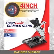 COMBO PACKAGE ANGLE GRINDER STAND GRINDER HOLDER AND 25PCS 4 INCH DISC tapak pengisar 磨床架