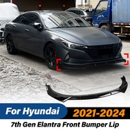 For Hyundai Elantra 2021 2022 2023 2024 Front Bumper Lip Guard Protector Diffuser Car Body Kit Spli