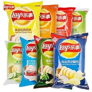 Lays Potato Chips Italian Fragrant Red Painted Flavor Texas Barbecue Cucumber Rocky Seaweed American