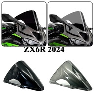 For Kawasaki ZX-6R ZX6R 2024 Motorcycle Double Bubble Windshield Wind Screen Wind Deflector
