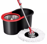 COD Spin Mop Alat Pel Putar Otomatis Peras Tanpa Pakai Tangan Stainless Steel Lantai Super Bersih + 