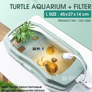 Aquarium Kura Kura Complete / Turtle Aquarium / Kandang Kura Kura