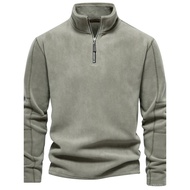 Knitwear Knit Top Boys Sweater M'at Autumn Winter Men's Lamb Wool Sweatshirt College t Stand-Up Coll