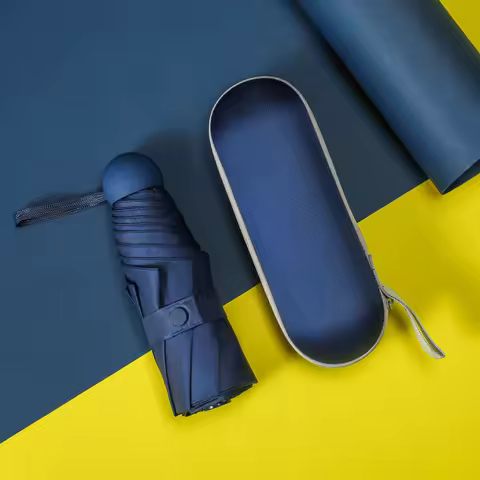2025 Foldable Umbrella UV Protection Mini Sun Umbrella Portable Box with Capsule Sunny or Rainy Day 