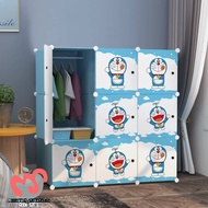 New Doraemon 9 cube DIY Multipurpose Wardrobe Cabinet Clothes Storage Organizer Almari Rak Dropship