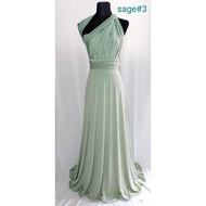 gown for ninang wedding ☁Infinity Dress Sage Green-Shade | tube attached | s-sl▼