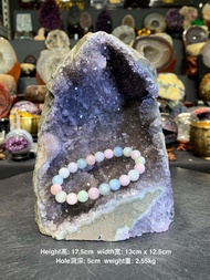 very nice cluster amethyst raw stone mineral from mother natural #巴西天然水晶  2.55kg💯天然原矿玄武岩紫晶洞 形体美丽内凹钱袋