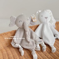 Ready Stock MShop Baby Comforter Bunny Rabbit Doll Baby Soft Plush Toy Baby Rattle with Blanket Mainan Arnab 可入口安抚巾陪睡口水巾