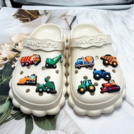 Cartoon Engineering Vehicle design Accessories Cement Truck Jibitz design Excavator Jibits designks 