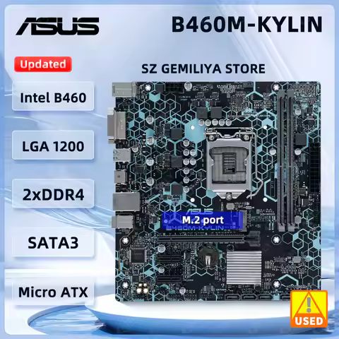 ASUS B460M-KYLIN Motherboard Intel B460 LGA 1200 DDR4 64GB support Core i3-10100 10325 10700 10900 G